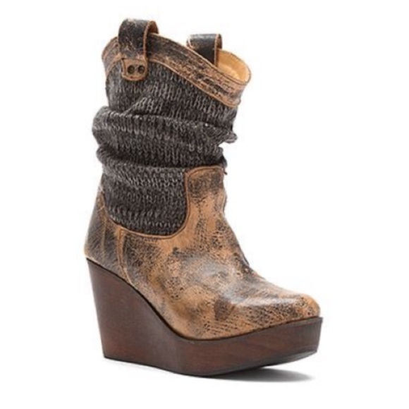 Bed Stu Shoes - BED STU Bruges Leather Wedge Boot